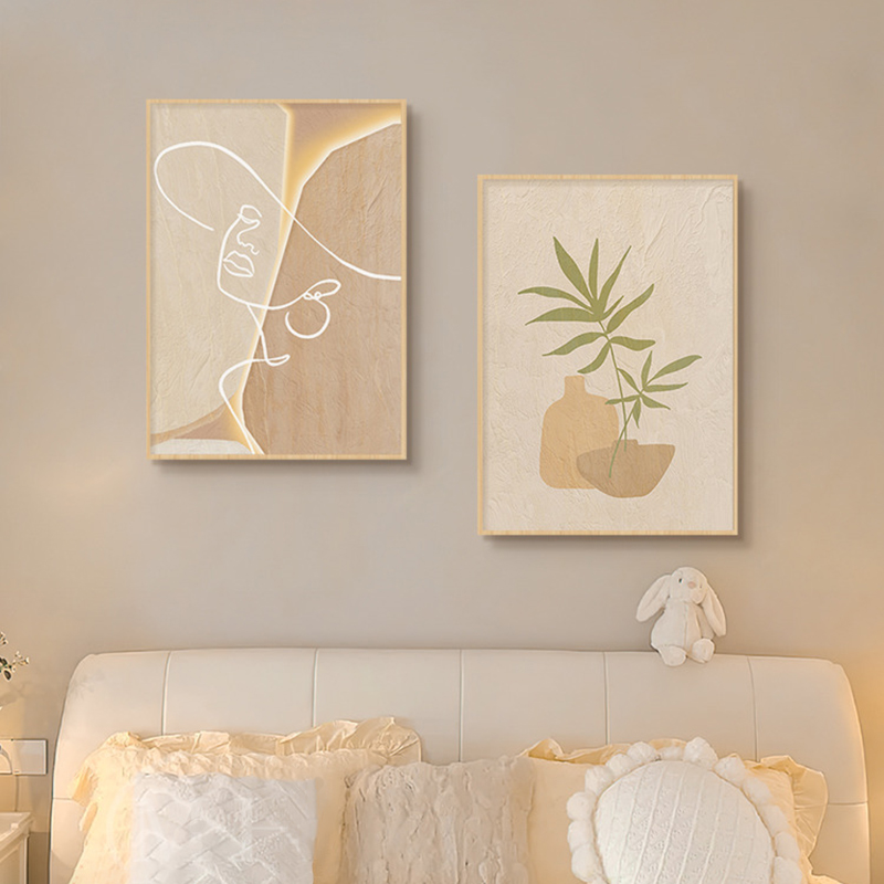 Wooden Cream Style Abstract Li - Korean Lifestyle Aesthetic ulasan dan harga