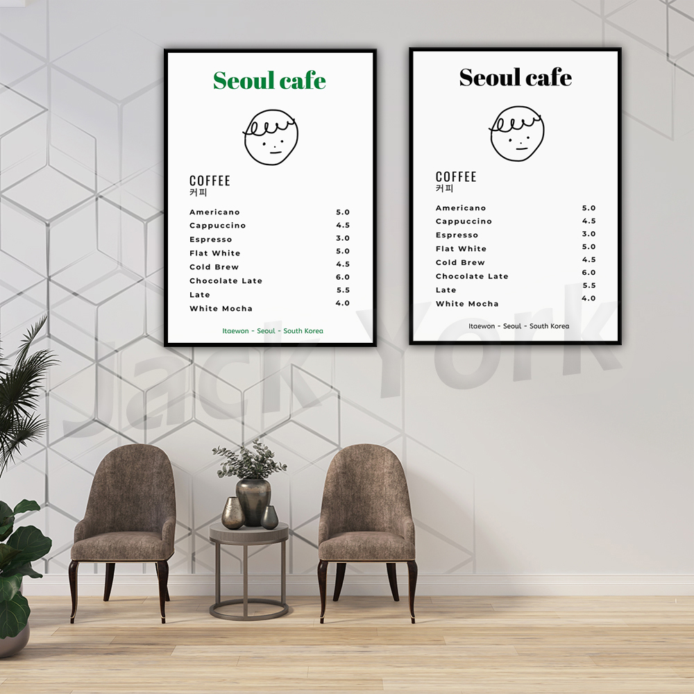 Seoul Cafe Print Wall Art Prin - Korean Lifestyle Aesthetic ulasan dan harga
