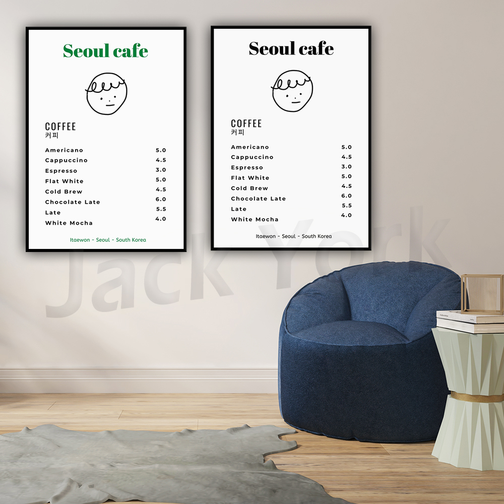 Seoul Cafe Print Wall Art Prin - Korean Lifestyle Aesthetic ulasan dan harga
